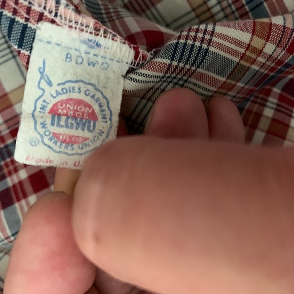 70s Vintage Button-Down Plaid Shirt. Small. Koret of California. - Picture 11 of 11